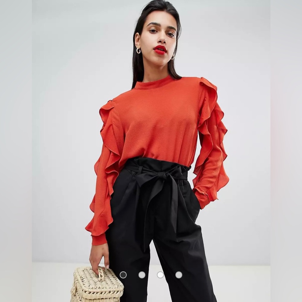 Y.A.S Suffia ruffle sleeve blouse